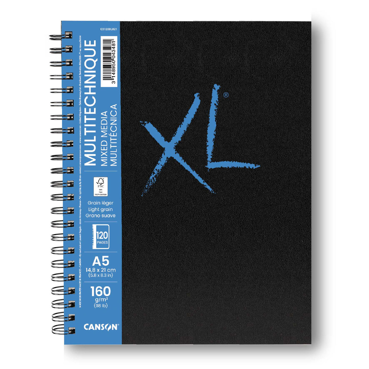 Bloc mix media lipit Canson XL Mix Media 160 g - 120 file, A5
