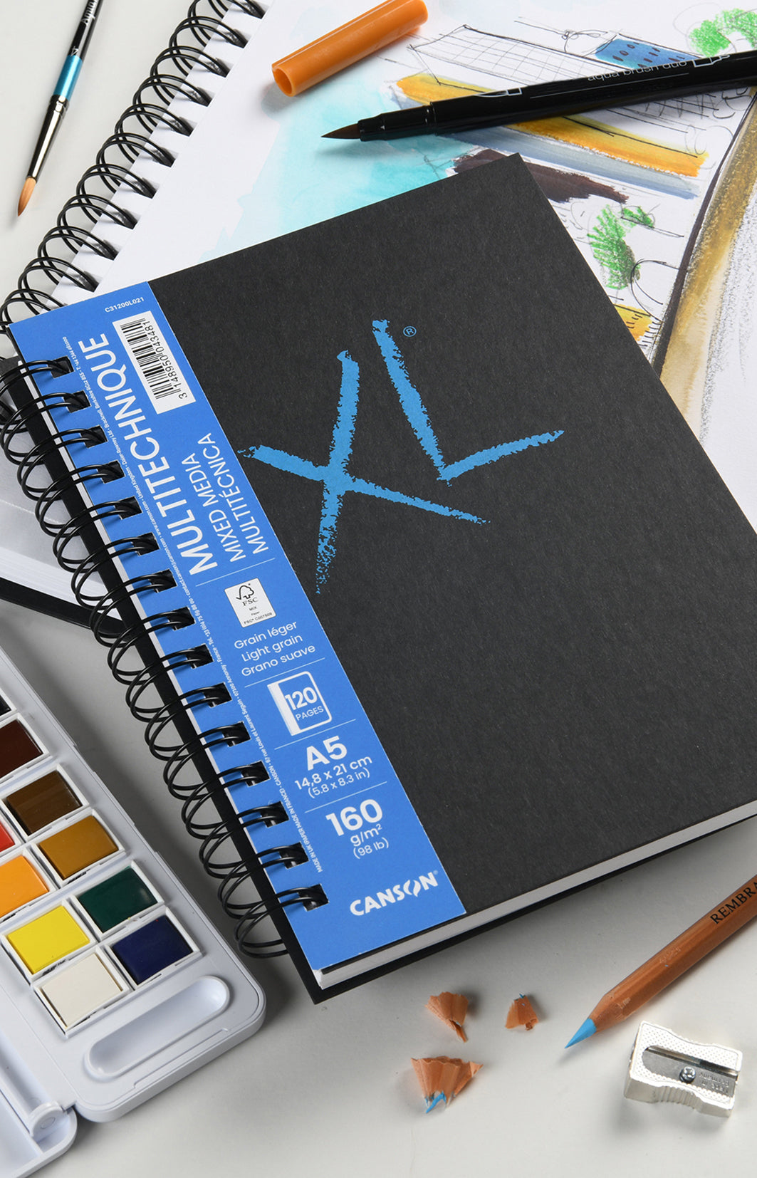 Canson XL Mix Media Textured bloc lipit A5, 300 g/m², 68 file