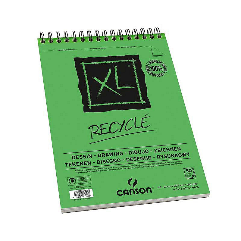 Bloc pentru desen Canson XL Recycle 160 g/m² 50 file A4 cu spirală