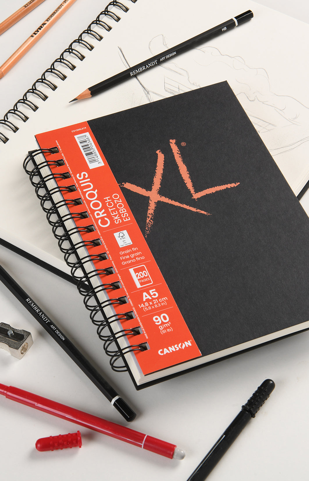Bloc pentru schițe Canson XL Sketch 90 g/m² - 200 file, A5