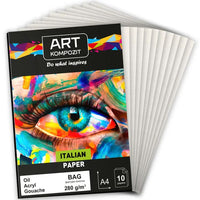 canvas texture paper block a4 10 foi 280g m2 ro kztppr280