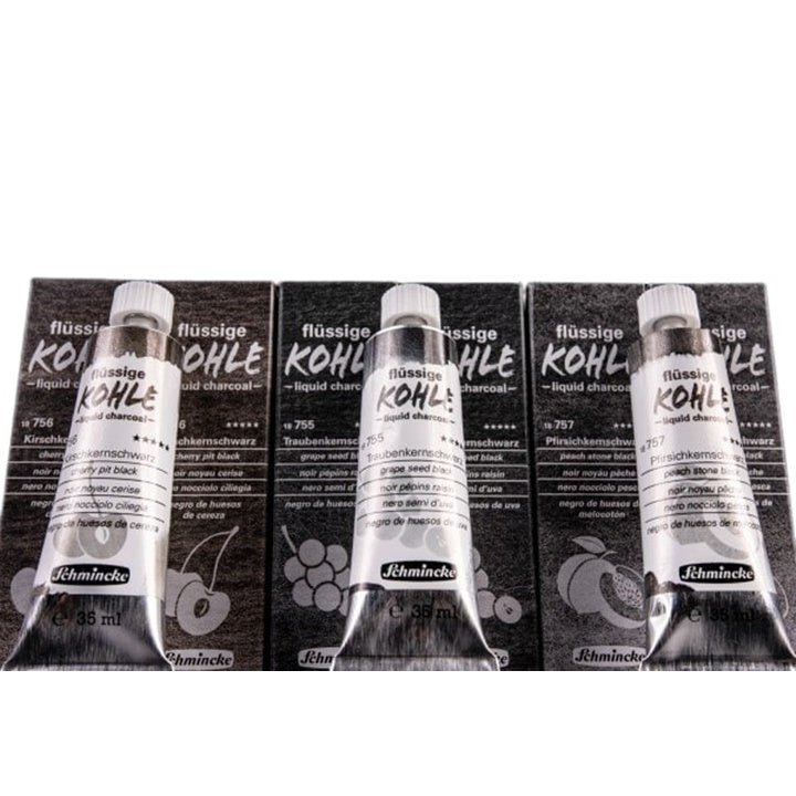 carbune lichid in tub schmincke 35 ml diverse nuanțe de negru