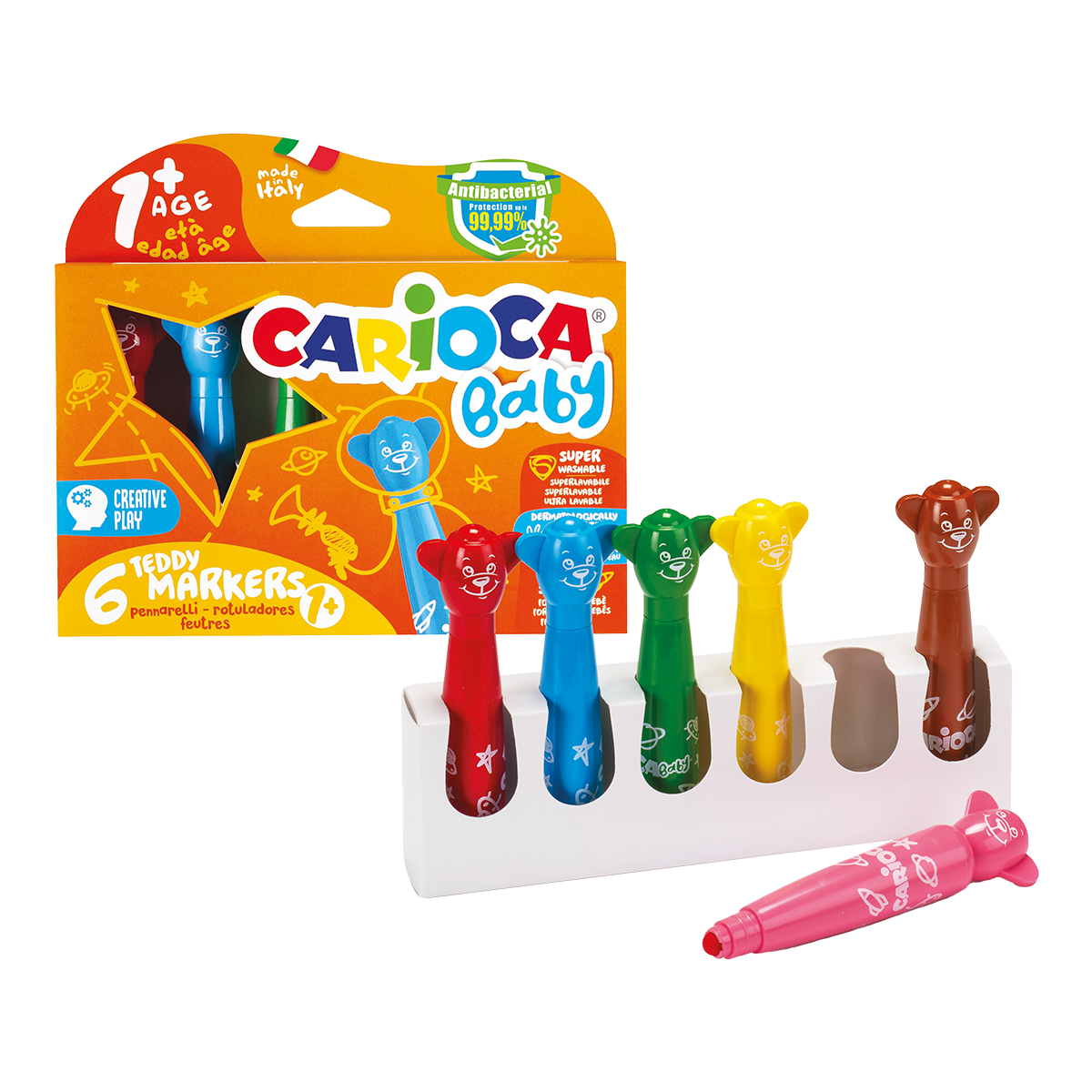 Carioca carioci Baby vârf rotund, culori asortate