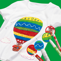 Carioca carioci pentru textile, vârf maxi, mix de culori