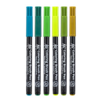 Carioci acuarelă tip pensulă SAKURA Koi Botanical / set 6 buc