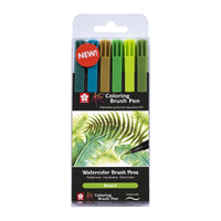 Carioci acuarelă tip pensulă SAKURA Koi Botanical / set 6 buc