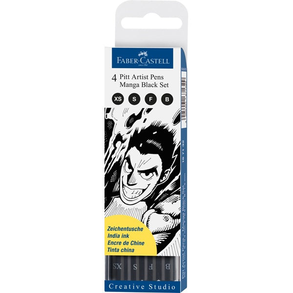 carioci art pen pitt manga black set etui 4 buc b f s xs ro fbc167132
