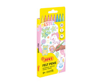 Carioci lavabile pentru copii JOVI pastel 3 mm / set de 8 buc