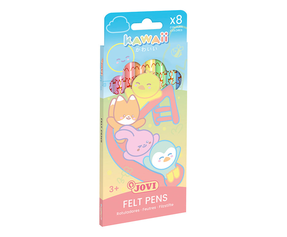Carioci pentru copii JOVI Kawaii / set 8 buc - 3 mm