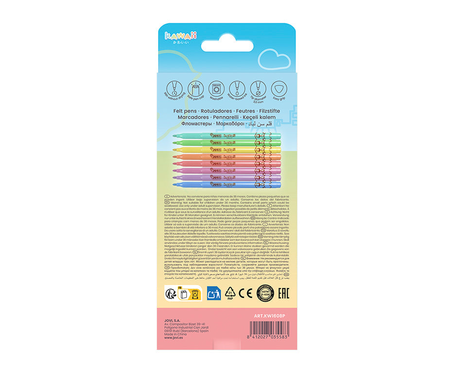 Carioci pentru copii JOVI Kawaii / set 8 buc - 3 mm