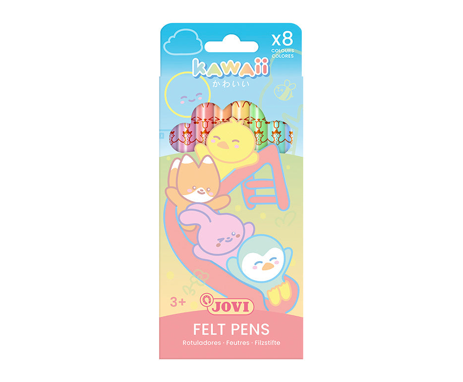Carioci pentru copii JOVI Kawaii / set 8 buc - 3 mm