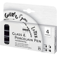 carioci pentru sticla si portelan kreul handlettering set de 4 buc ro krl16480