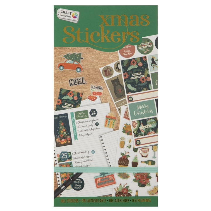 carte cu autocolante de craciun ro rmscr0921k ge green
