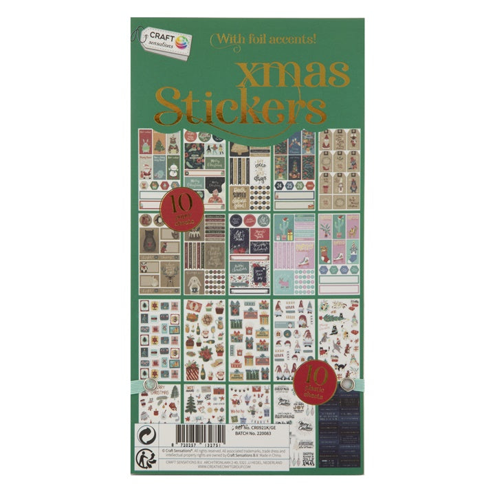 carte cu autocolante de craciun ro rmscr0921k ge green