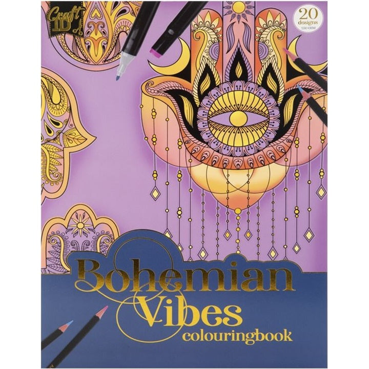 carte de colorat antistres bohemian vibes 20 pagini