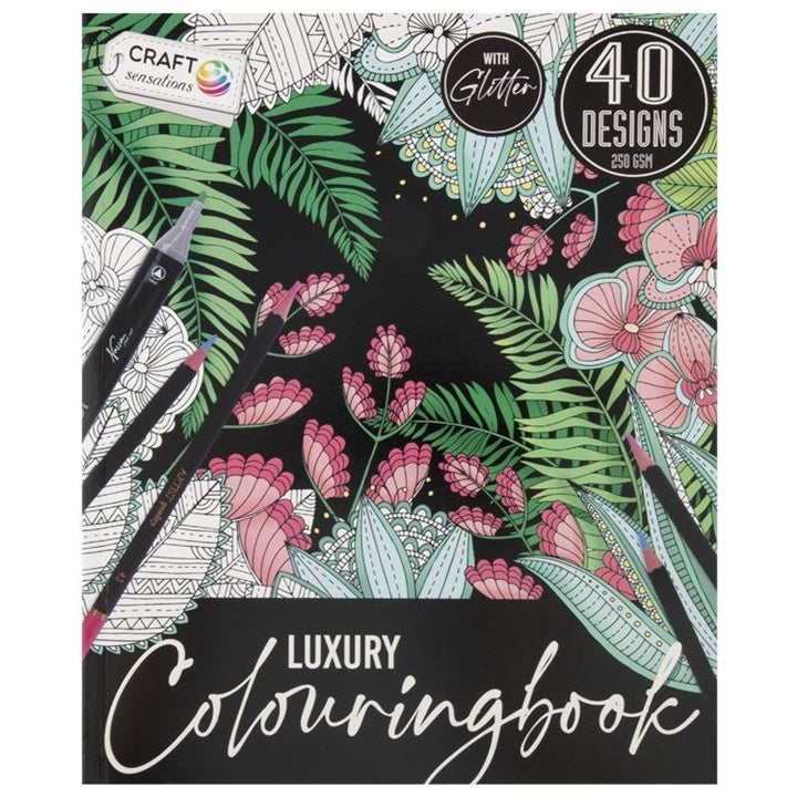 carte de colorat antistres plante glitter 40 motive