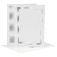 carte postala dubla cu gauri pentru broderie si plic a6 6 bucati ro cch23901