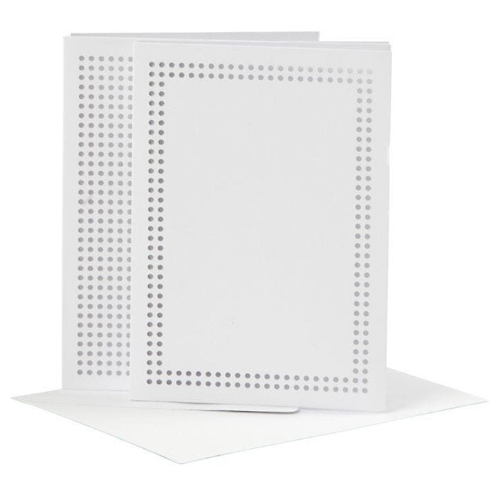 carte postala dubla cu gauri pentru broderie si plic a6 6 bucati ro cch23901
