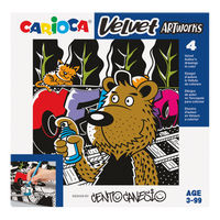 Cărți de colorat din catifea Carioca 4 buc – CENTO Graffiti