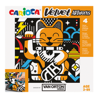 Cărți de colorat din catifea Carioca 4 buc – VAN ORTON Art