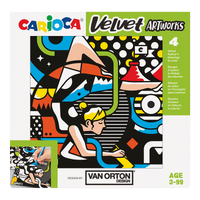 Cărți de colorat din catifea Carioca 4 buc – VAN ORTON Street