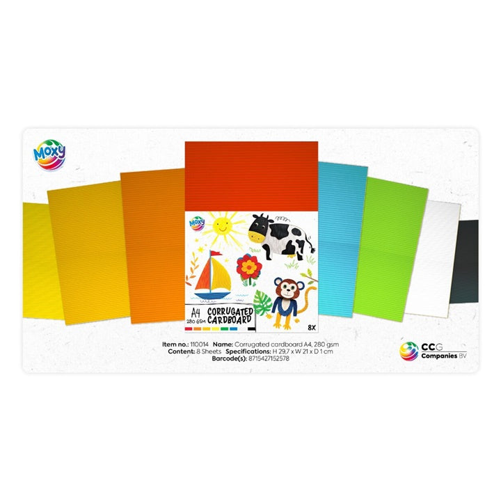carton ondulat a4 mix 8 culori 8 foi ro rms110014
