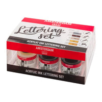 cerneala acrilica amsterdam lettering set 6 x 30 ml ro rtl17209003