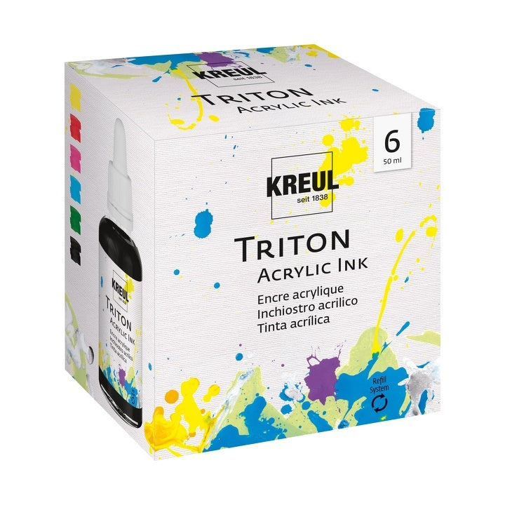 cerneala acrilica kreul 50 ml set 6 buc ro krl17500
