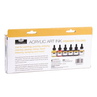 cerneala acrilica royal langnickel culori de baza 6 x 30 ml ro rlgink set2