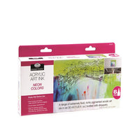 cerneala acrilica royal langnickel culori neon 6 x 30 ml ro rlgink set1