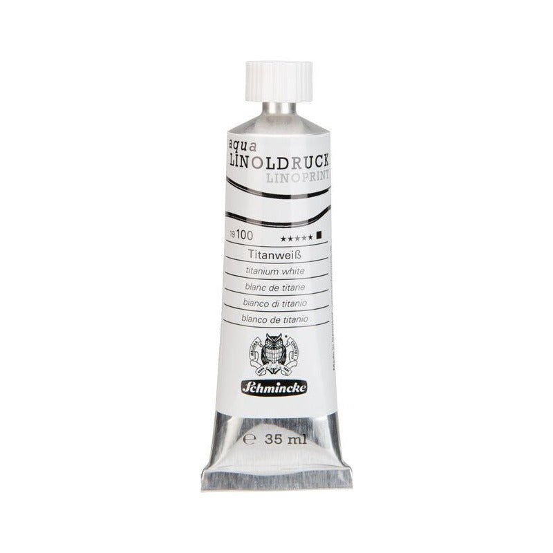 Cerneluri pentru linogravură Schmincke aqua-LINOPRINT 35 ml – 100 Alb de titan