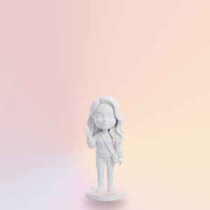 Figurină 3D albă 14 cm