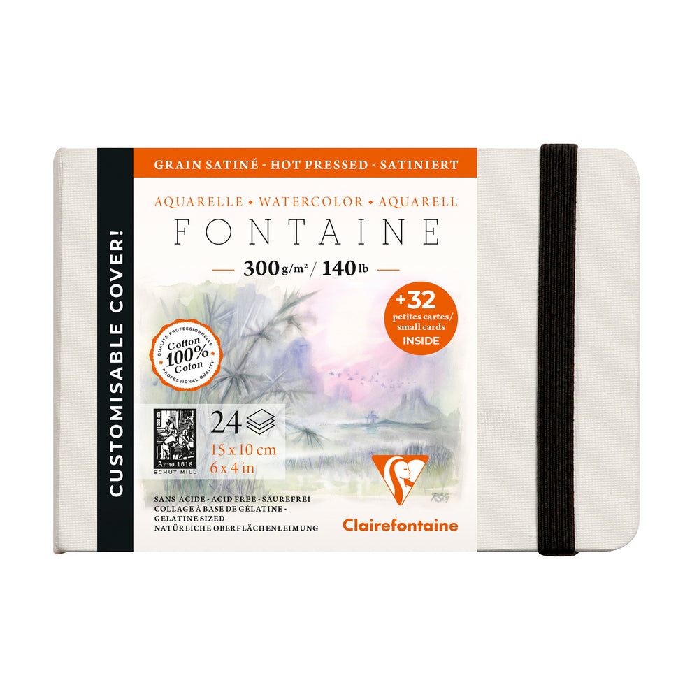 Clairefontaine Fontaine caiet pentru acuarelă HP 300 g 24F copertă cartonată