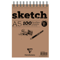 Sketchbook cu spirala 100 lista A4/A3 Clairefontaine - alb – A5