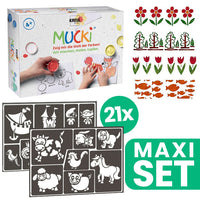 colectia de sabloane pentru pictura pentru copii 21 buc set de vopsea pentru degete mucki ro wqxstencil29100
