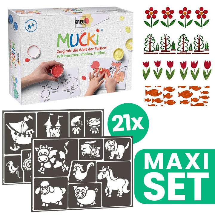 colectia de sabloane pentru pictura pentru copii 21 buc set de vopsea pentru degete mucki ro wqxstencil29100