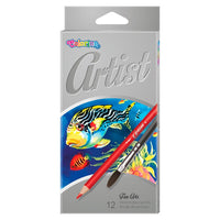 colorino artist creioane acuarela cu set de pensule ro clrr65528ptr