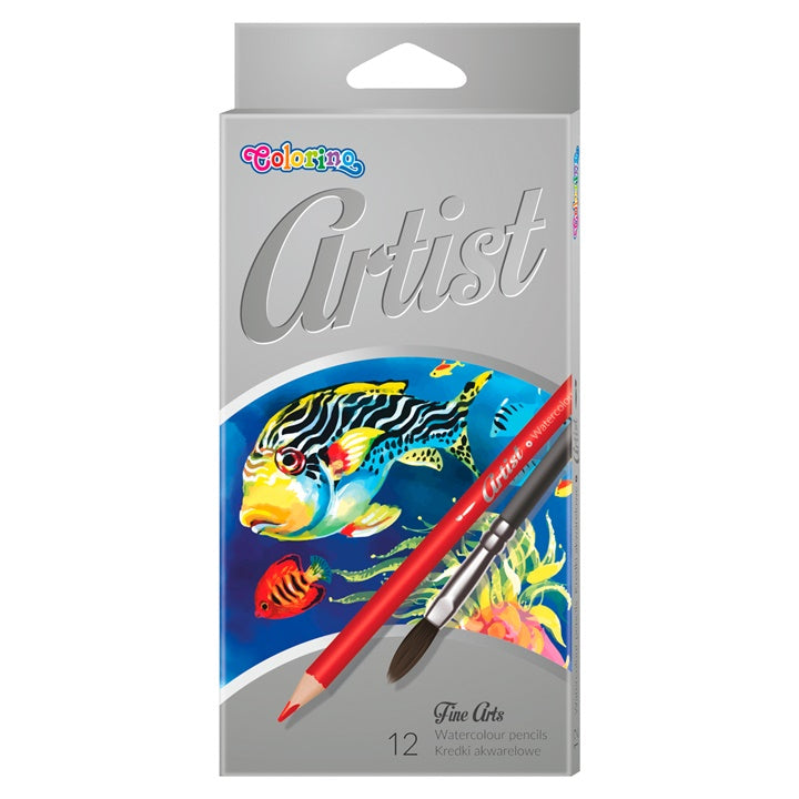 colorino artist creioane acuarela cu set de pensule ro clrr65528ptr