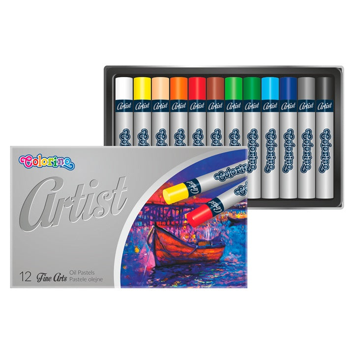 colorino artist round oil pastels pachet de 12 ro clrr65702ptr