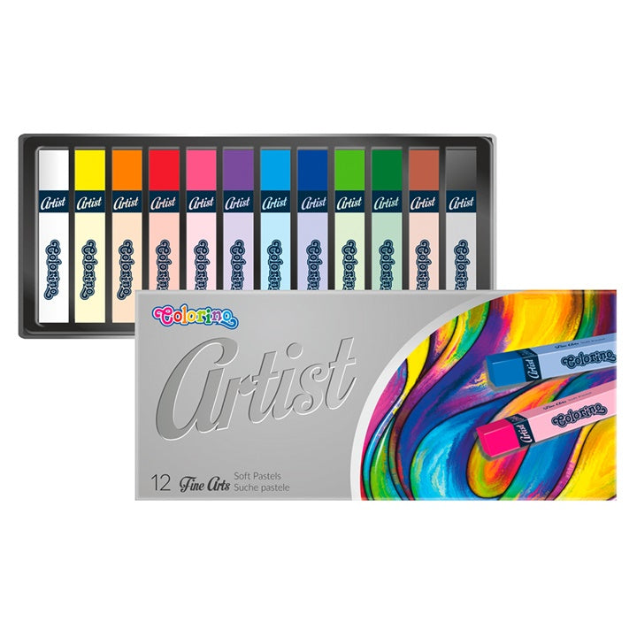 colorino artist square pasteluri uscate set de 12 ro clrr65238ptr
