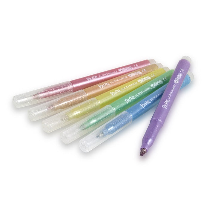 colorino glitter effect pastel markers pachet de 6 ro clrr82565ptr