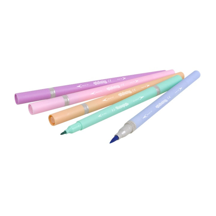 colorino markere pastelate cu doua fete 10 buc ro clrr80875ptr