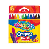colorino round wax crayons set de 12 ro clrr13314ptr