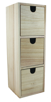 Comodă din lemn cu sertare cubice Pentart – 11 x 11 x 32,5 cm