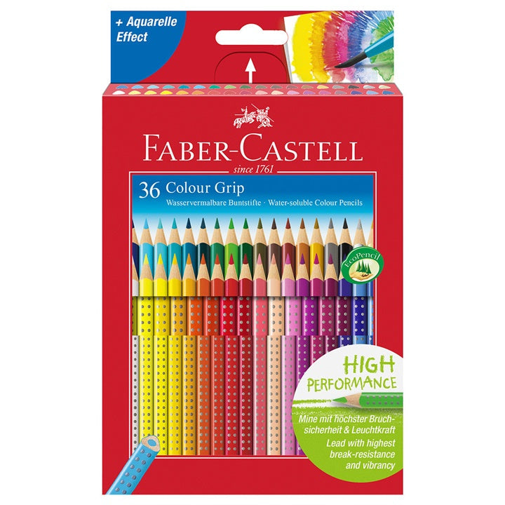 creioane acuarelabile faber castell grip set de 36 culori