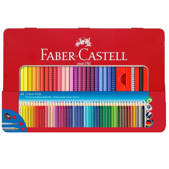 creioane acuarele faber castell grip set de 48 culori ro fbc112448