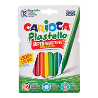 Creioane cerate din plastic Carioca Plastello - 12 buc