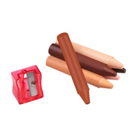 Creioane cerate rotunde JOVI Jumbo nuanțe de piele - set 60 buc cu ascuțitoare