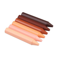 Creioane cerate rotunde JOVI Jumbo nuanțe de piele - set 60 buc cu ascuțitoare