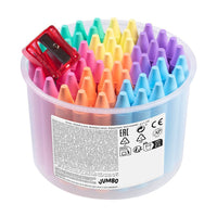 Creioane cerate rotunde JOVI Jumbo pastel set 60 buc cu ascuțitoare